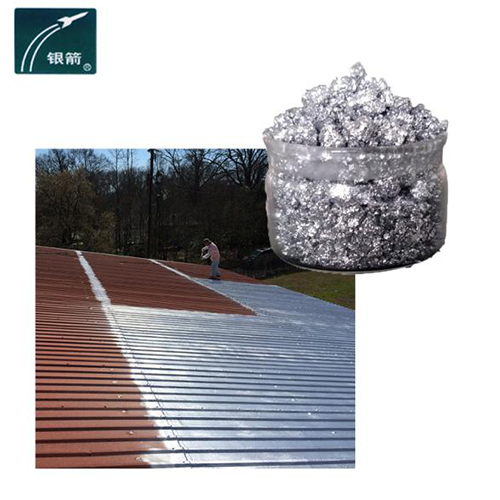 High temperature resistance leafing aluminium silver paste for roof coating